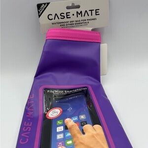 case-mate Purple Waterproof Phone Dry Pouch with Pink Trim